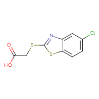 Chemical structure of 2-[(5-chloro-1,3-benzothiazol-2-yl)sulfanyl]acetic acid - CSSB00000016557