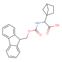 Chemical structure of 2-{bicyclo[2.1.1]hexan-1-yl}-2-({[(9H-fluoren-9-yl)methoxy]carbonyl}amino)acetic acid - CSSB06258083994