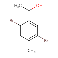Chemical structure of 1-(2,5-dibromo-4-methylphenyl)ethan-1-ol - CSSB00012927967