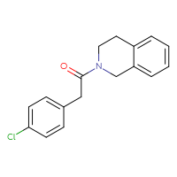 Chemical structure of 2-(4-chlorophenyl)-1-(1,2,3,4-tetrahydroisoquinolin-2-yl)ethan-1-one - CSSB00046150895