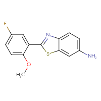 Chemical structure of 2-(5-fluoro-2-methoxyphenyl)-1,3-benzothiazol-6-amine - CSSB06303549258