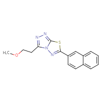 Chemical structure of 3-(2-methoxyethyl)-6-(naphthalen-2-yl)-[1,2,4]triazolo[3,4-b][1,3,4]thiadiazole - CSSB00121636977