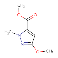 Chemical structure of methyl 3-methoxy-1-methyl-1H-pyrazole-5-carboxylate - CSSB00009879358
