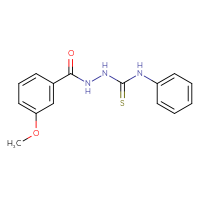 Chemical structure of 3-methoxy-N-[(phenylcarbamothioyl)amino]benzamide - CSSB00025737739