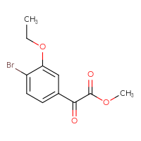 Chemical structure of methyl 2-(4-bromo-3-ethoxyphenyl)-2-oxoacetate - CSSB21103686949
