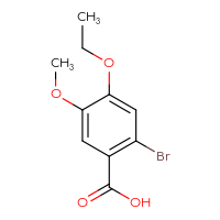 Chemical structure of 2-bromo-4-ethoxy-5-methoxybenzoic acid - CSSB00010163429