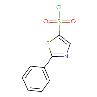 Chemical structure of 2-phenyl-1,3-thiazole-5-sulfonyl chloride - CSSB00102722580