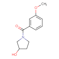 Chemical structure of 1-(3-methoxybenzoyl)pyrrolidin-3-ol - CSSB00005699120