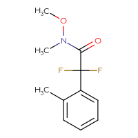 Chemical structure of 2,2-difluoro-N-methoxy-N-methyl-2-(2-methylphenyl)acetamide - CSSB01993732842