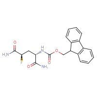 Chemical structure of (9H-fluoren-9-yl)methyl N-[(1S,3R)-1,3-dicarbamoyl-3-fluoropropyl]carbamate - CSSB21043412886