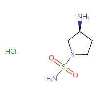 Chemical structure of (3S)-3-aminopyrrolidine-1-sulfonamide hydrochloride - CSSB21043308289