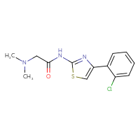 Chemical structure of N-[4-(2-chlorophenyl)-1,3-thiazol-2-yl]-2-(dimethylamino)acetamide - CSSB00104294191