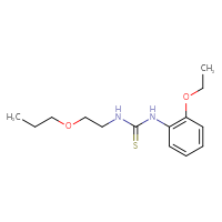 Chemical structure of 1-(2-ethoxyphenyl)-3-(2-propoxyethyl)thiourea - CSSB21432526663