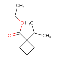 Chemical structure of ethyl 1-(propan-2-yl)cyclobutane-1-carboxylate - CSSB00056471673