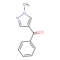 Chemical structure of 4-benzoyl-1-methyl-1H-pyrazole - CSSB00000727022