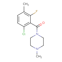 Chemical structure of 1-(6-chloro-2-fluoro-3-methylbenzoyl)-4-methylpiperazine - CSSB13571251805