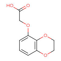 Chemical structure of 2-(2,3-dihydro-1,4-benzodioxin-5-yloxy)acetic acid - CSSB00010166682