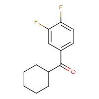 Chemical structure of cyclohexyl(3,4-difluorophenyl)methanone - CSSB00011267654
