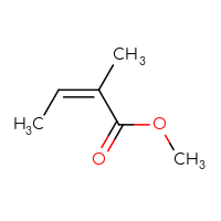 Chemical structure of methyl (2Z)-2-methylbut-2-enoate - CSSB00020676155