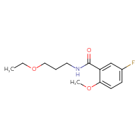 Chemical structure of N-(3-ethoxypropyl)-5-fluoro-2-methoxybenzamide - CSSB00103789174