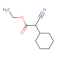 Chemical structure of ethyl 2-cyano-2-cyclohexylacetate - CSSB00011996834