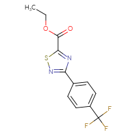 Chemical structure of ethyl 3-[4-(trifluoromethyl)phenyl]-1,2,4-thiadiazole-5-carboxylate - CSSB00020649272