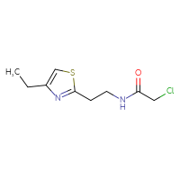 Chemical structure of 2-chloro-N-[2-(4-ethyl-1,3-thiazol-2-yl)ethyl]acetamide - CSSB01095731425