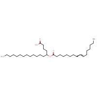 Chemical structure of 5-(hexadec-9-enoyloxy)octadecanoic acid - CSSB20620698149