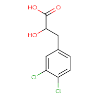 Chemical structure of 3-(3,4-dichlorophenyl)-2-hydroxypropanoic acid - CSSB00012382627