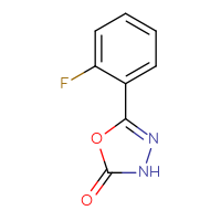 Chemical structure of 5-(2-fluorophenyl)-2,3-dihydro-1,3,4-oxadiazol-2-one - CSSB00012002072