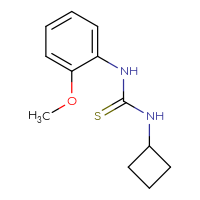 Chemical structure of 3-cyclobutyl-1-(2-methoxyphenyl)thiourea - CSSB00024406492