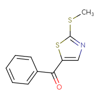 Chemical structure of 5-benzoyl-2-(methylsulfanyl)-1,3-thiazole - CSSB21103685981