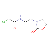 Chemical structure of 2-chloro-N-[2-(2-oxo-1,3-oxazolidin-3-yl)ethyl]acetamide - CSSB00117989053