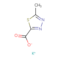 Chemical structure of potassium 5-methyl-1,3,4-thiadiazole-2-carboxylate - CSSB00015204127