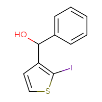 Chemical structure of (2-iodothiophen-3-yl)(phenyl)methanol - CSSB14996262036