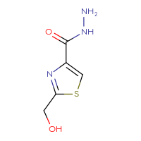 Chemical structure of 2-(hydroxymethyl)-1,3-thiazole-4-carbohydrazide - CSSB00015261895