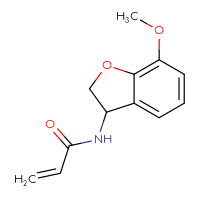 Chemical structure of N-(7-methoxy-2,3-dihydro-1-benzofuran-3-yl)prop-2-enamide - CSSB06681632903