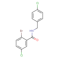 Chemical structure of 2-bromo-5-chloro-N-[(4-chlorophenyl)methyl]benzamide - CSSB00000410951