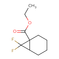 Chemical structure of ethyl 7,7-difluorobicyclo[4.1.0]heptane-1-carboxylate - CSSB01217807363