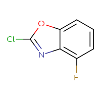 Chemical structure of 2-chloro-4-fluoro-1,3-benzoxazole - CSSB00000721591