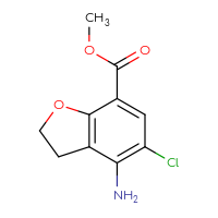 Chemical structure of methyl 4-amino-5-chloro-2,3-dihydro-1-benzofuran-7-carboxylate - CSSB00011179657
