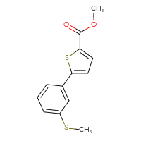 Chemical structure of methyl 5-[3-(methylsulfanyl)phenyl]thiophene-2-carboxylate - CSSB05549860706