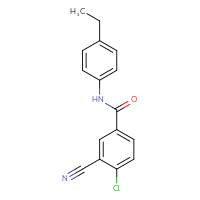 Chemical structure of 4-chloro-3-cyano-N-(4-ethylphenyl)benzamide - CSSB02032838188