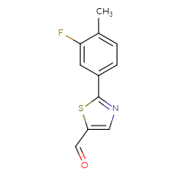 Chemical structure of 2-(3-fluoro-4-methylphenyl)-1,3-thiazole-5-carbaldehyde - CSSB00011446770