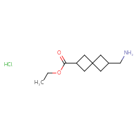 Chemical structure of ethyl 6-(aminomethyl)spiro[3.3]heptane-2-carboxylate hydrochloride - CSSB20963517069
