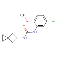 Chemical structure of 1-(5-chloro-2-methoxyphenyl)-3-{spiro[2.3]hexan-5-yl}urea - CSSB00965024276