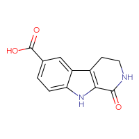 Chemical structure of 1-oxo-1H,2H,3H,4H,9H-pyrido[3,4-b]indole-6-carboxylic acid - CSSB00015191557