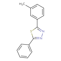 Chemical structure of 2-(3-methylphenyl)-5-phenyl-1,3,4-thiadiazole - CSSB06836701117
