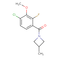 Chemical structure of 1-(4-chloro-2-fluoro-3-methoxybenzoyl)-3-methylazetidine - CSSB06466636181