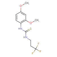 Chemical structure of 1-(2,4-dimethoxyphenyl)-3-(3,3,3-trifluoropropyl)thiourea - CSSB21432509923